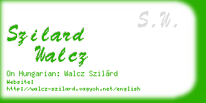 szilard walcz business card
